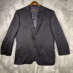 Brooks Brothers 1818 Madison Fit 46L W41 Gray 100% Wool Blazer 2‎ Button Classic
